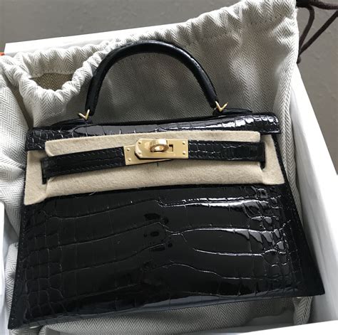 black croc hermes kelly|Hermes kelly pochette.